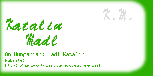 katalin madl business card